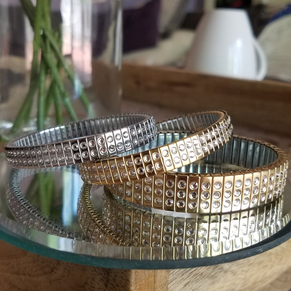 AUTHENTIC Swarovski Contemporary Stretch Bracelets SET of 3 - Picture 12 of 17